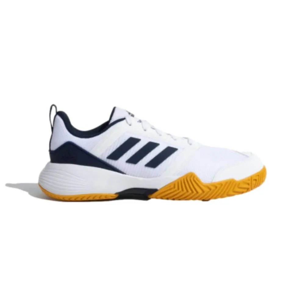 Adidas Men's Stin TNS 23 Tennis Shoe (Cloud White/Navy/Active Gold)