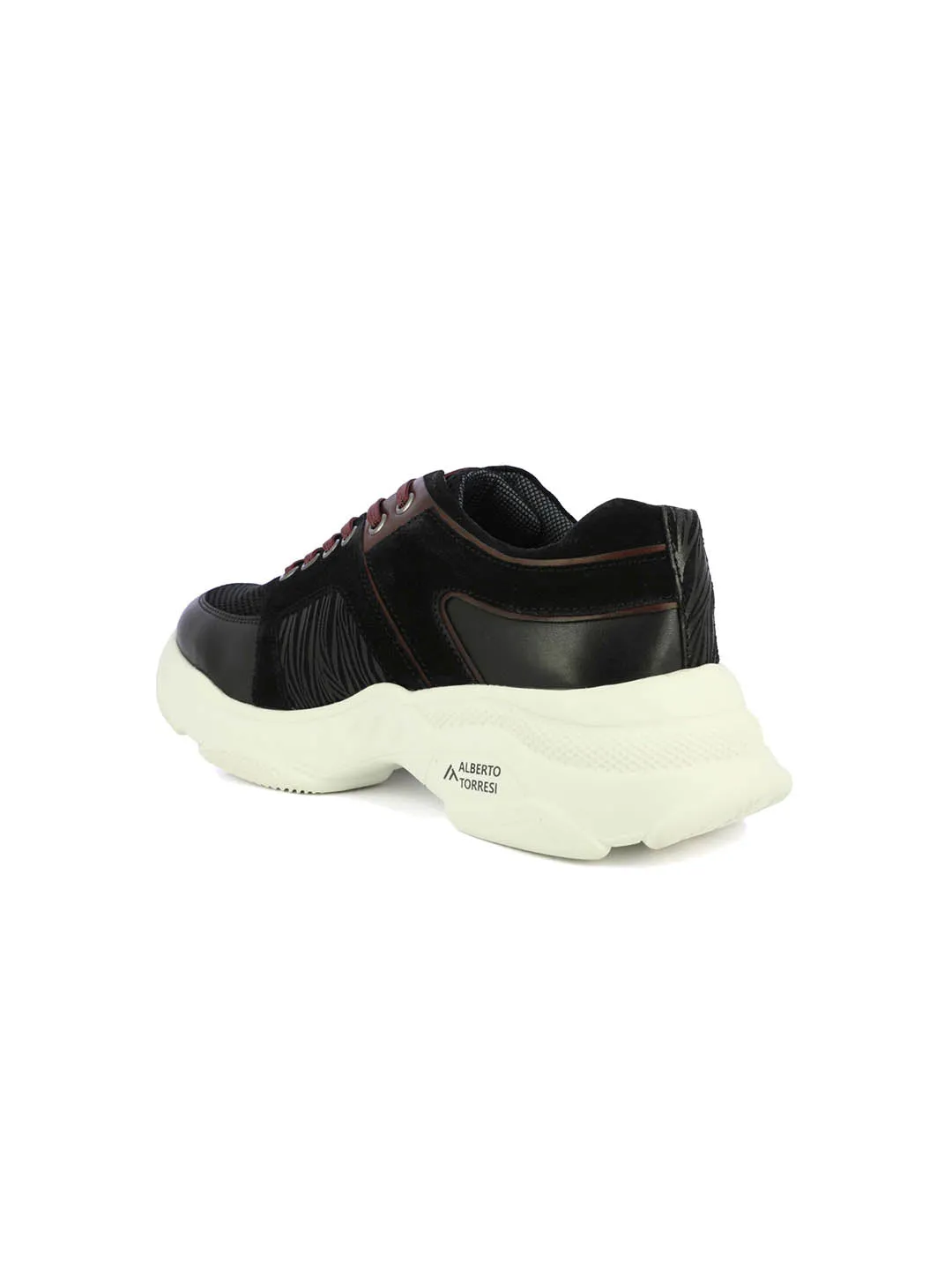 Alberto Torresi Black Laceup Sports Shoes