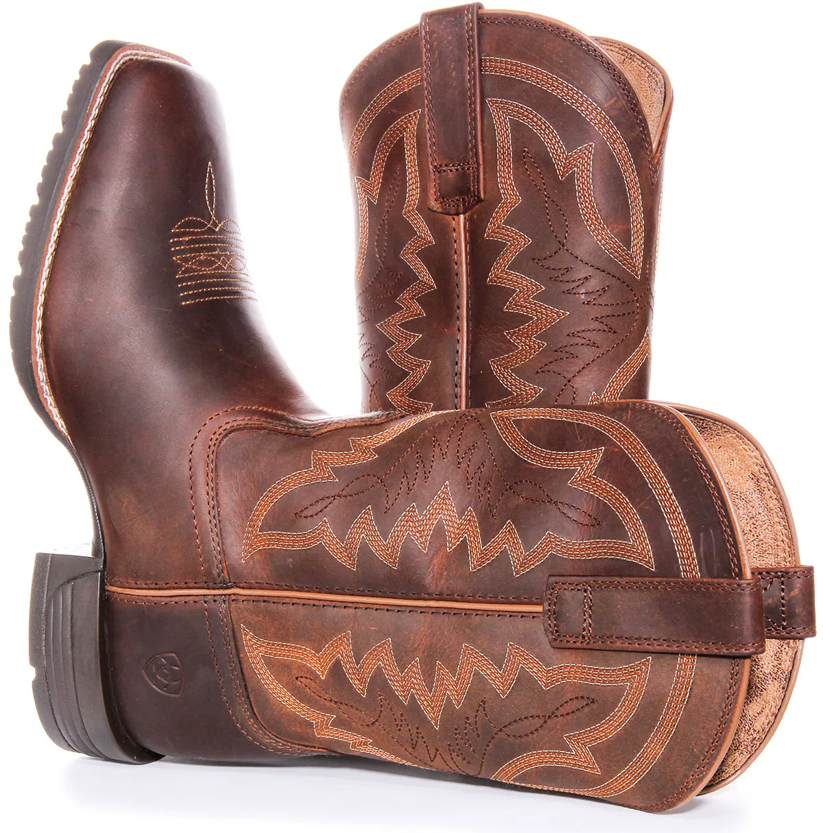 Ariat Hybrid Ranchwork In Brown Blue For Men