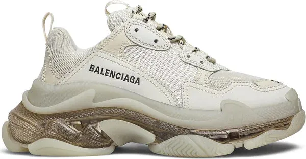 Balenciaga Triple S Clear Sole "Crystal-Off White Cream" (W) Sneakers for Women