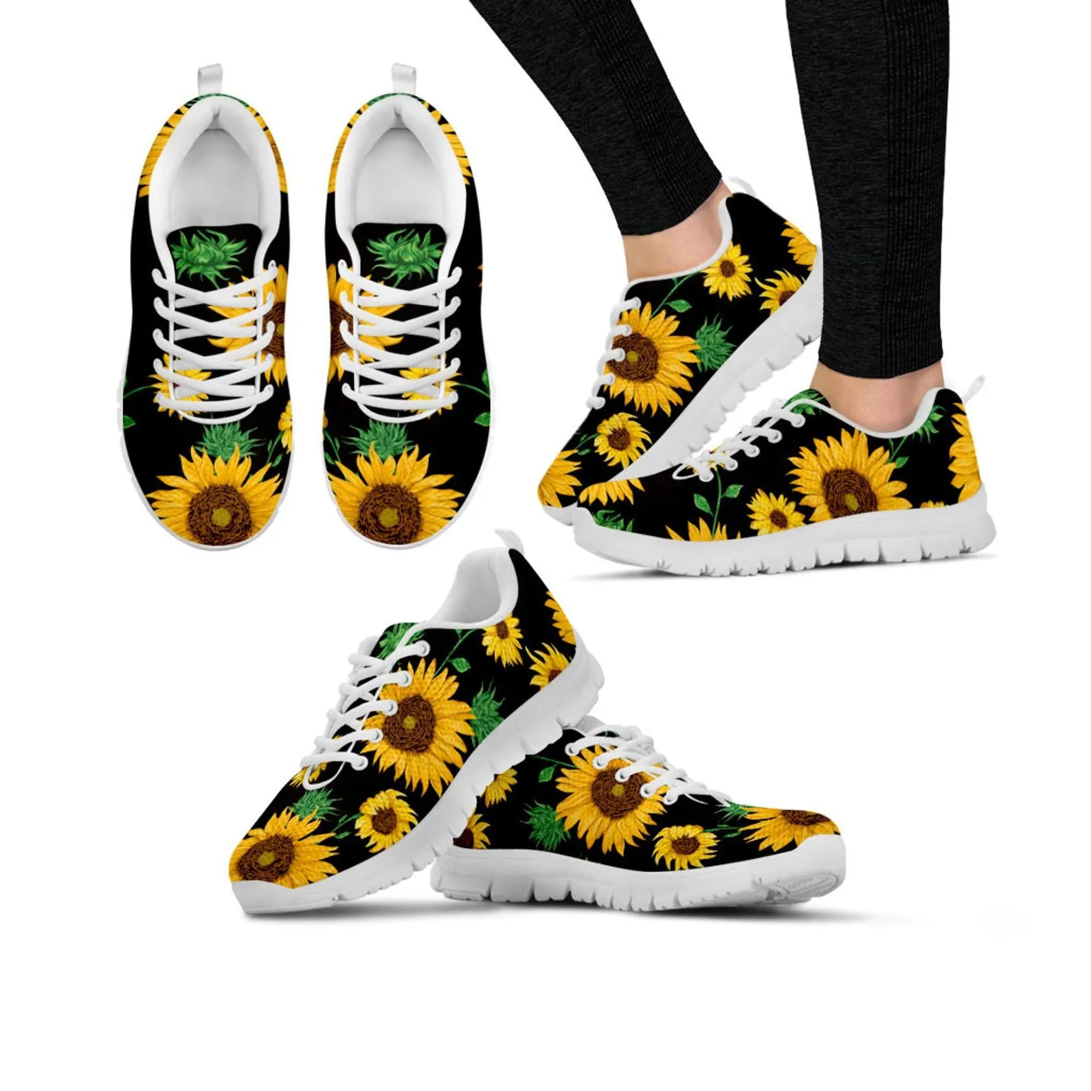 Best Sunflower Shoes Sunflower Printed Sneakers Sunflower Running Shoes Sunflower Lover Gifts Clothing for Womens Mens Kids Adults