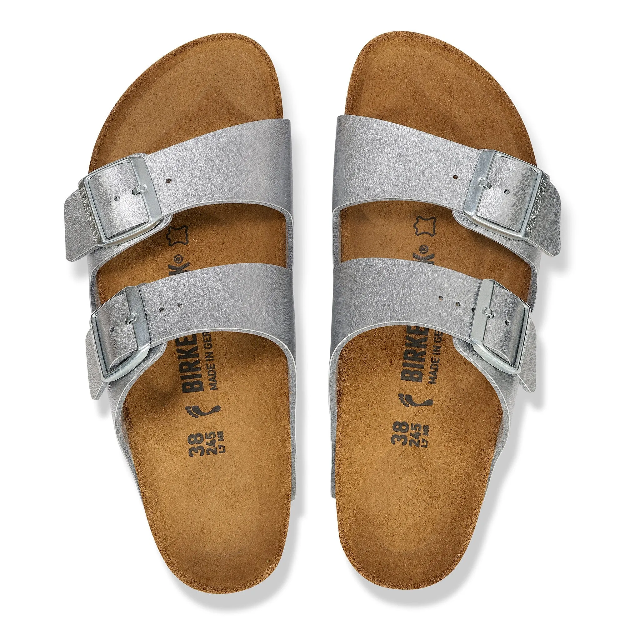 Birkenstock Arizona Silver Birko-Flor