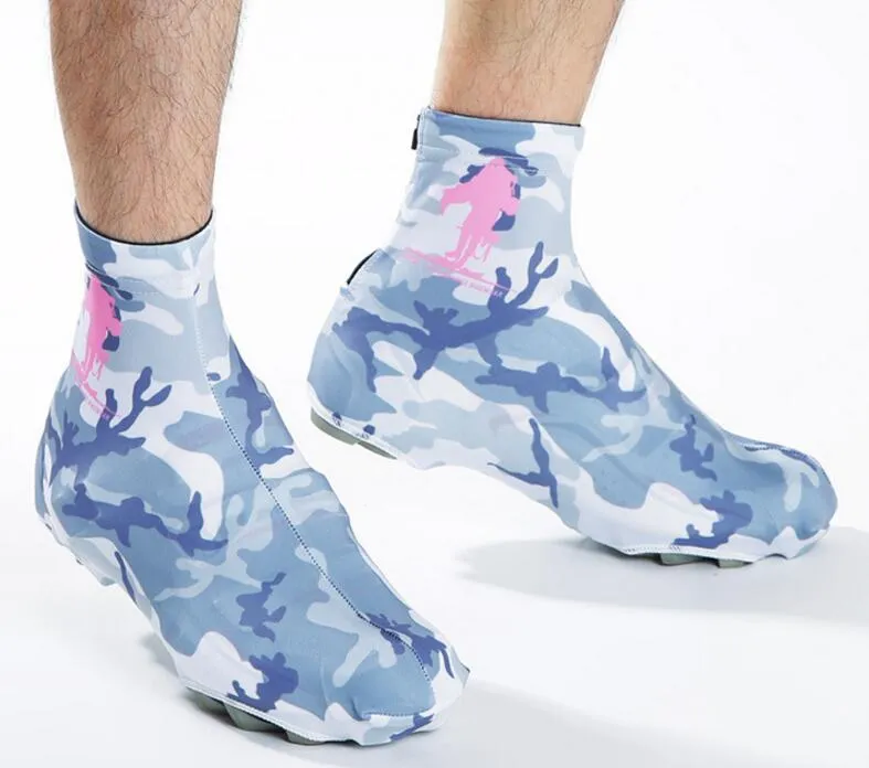 Camouflage Gray Splash-proof Cycling Shoe Covers