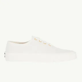 Canvas Laced Sneaker - White