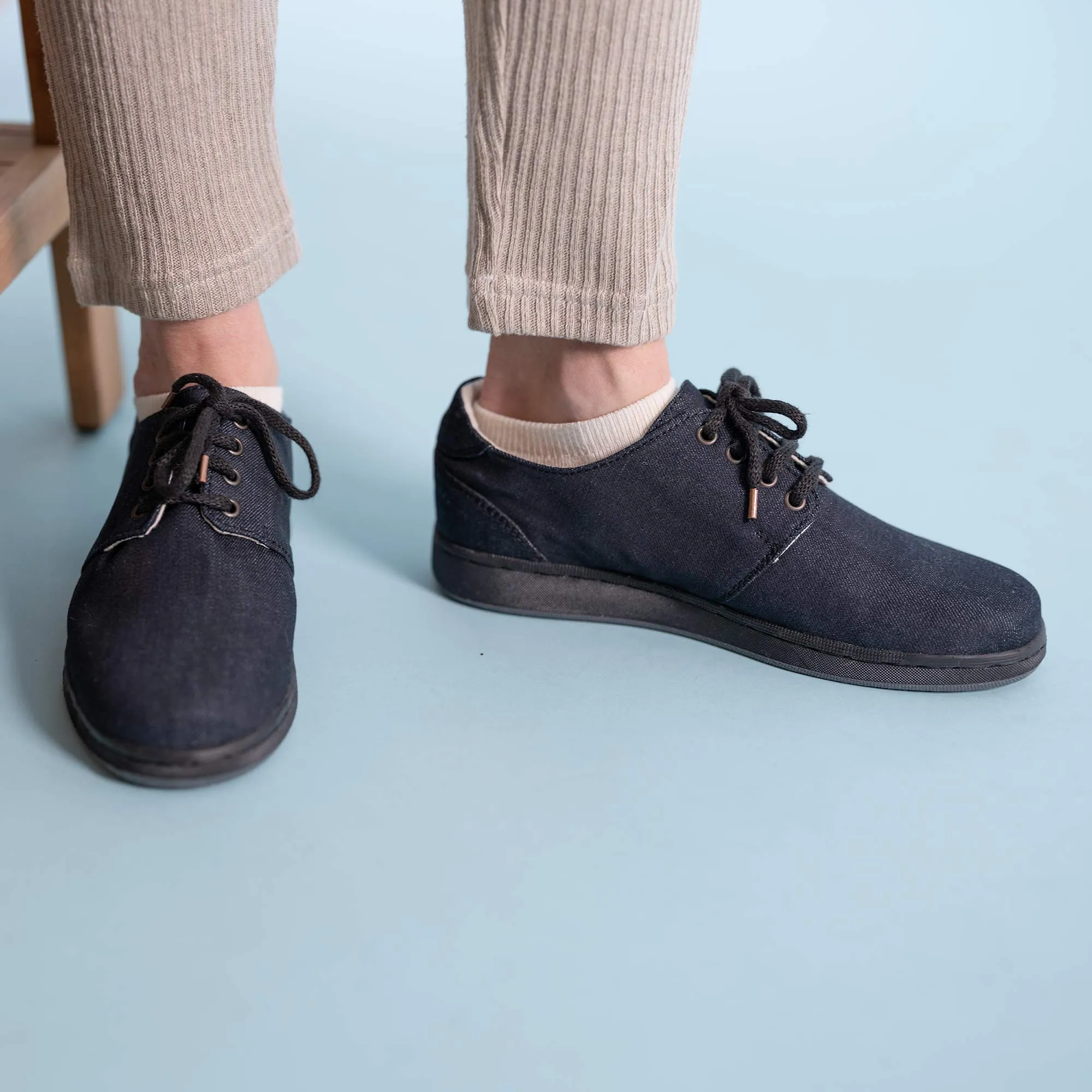 CITY SLICKER Organic Cotton Denim Shoes (Unisex) (Handmade)