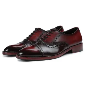 Classic Captoe Oxford - Wine Red