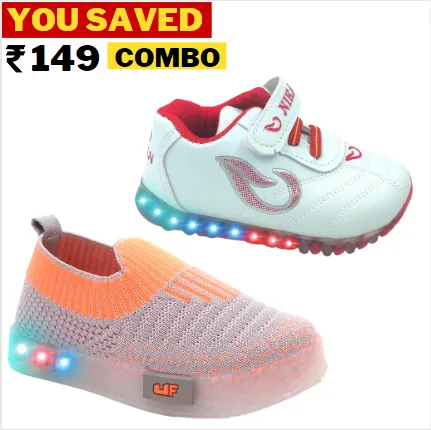 Combo of Slip-On Sports LED Shoes