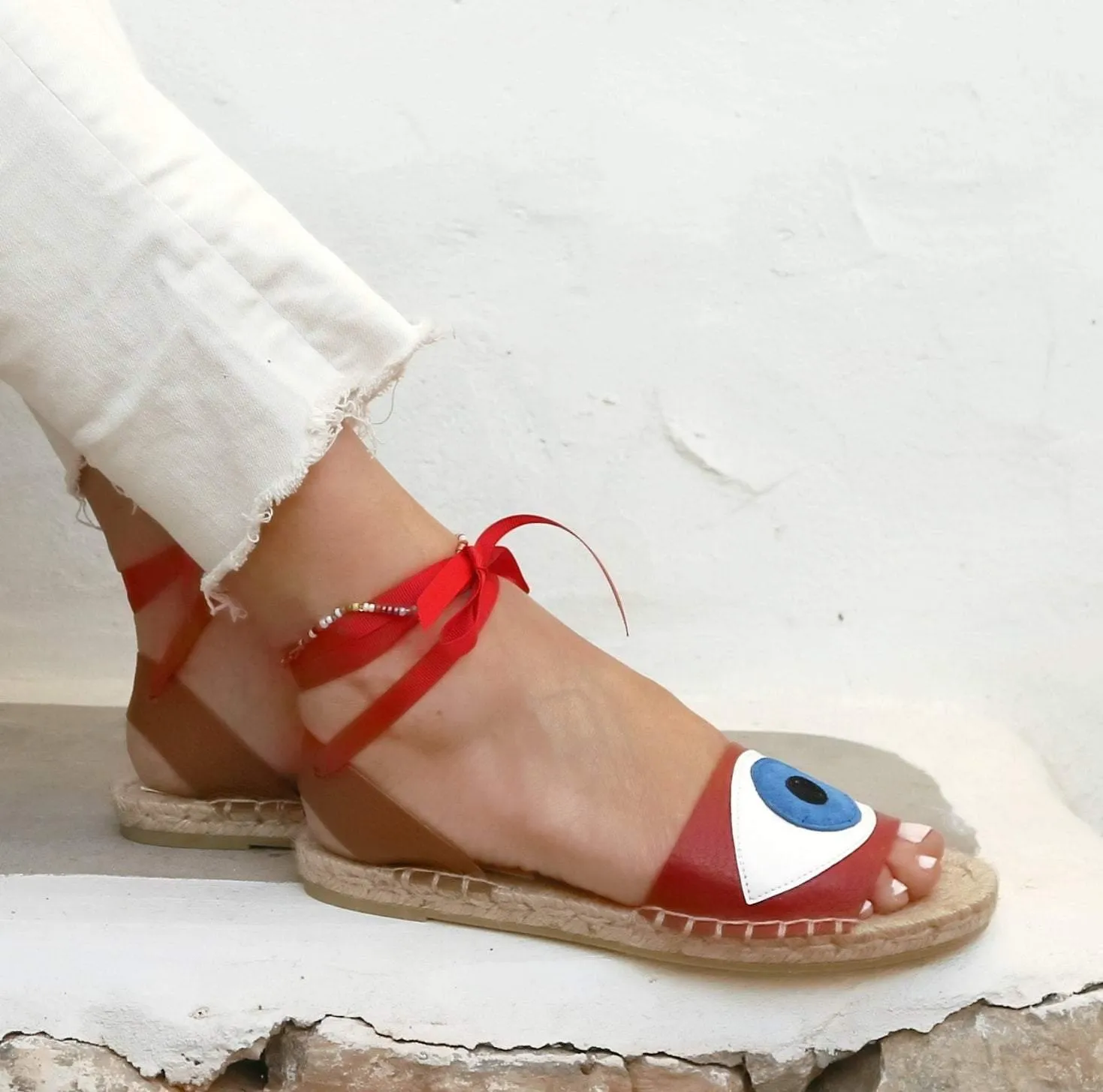 Evil Eye Espadrilles Sandals - 5 Colors