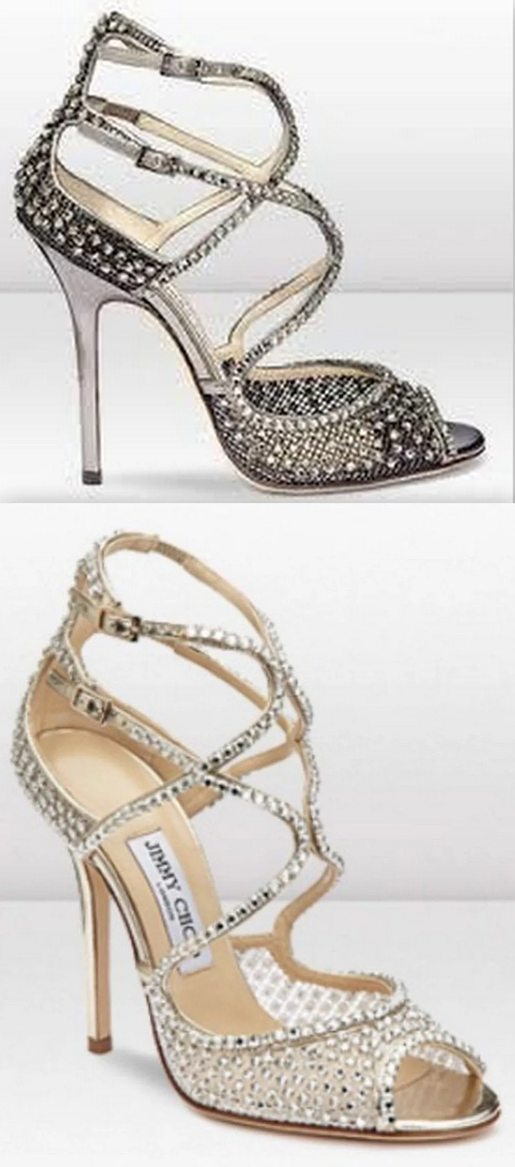 'Falcon' Crystal Sandals - Black or Nude