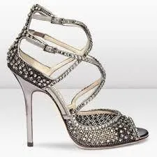 'Falcon' Crystal Sandals - Black or Nude