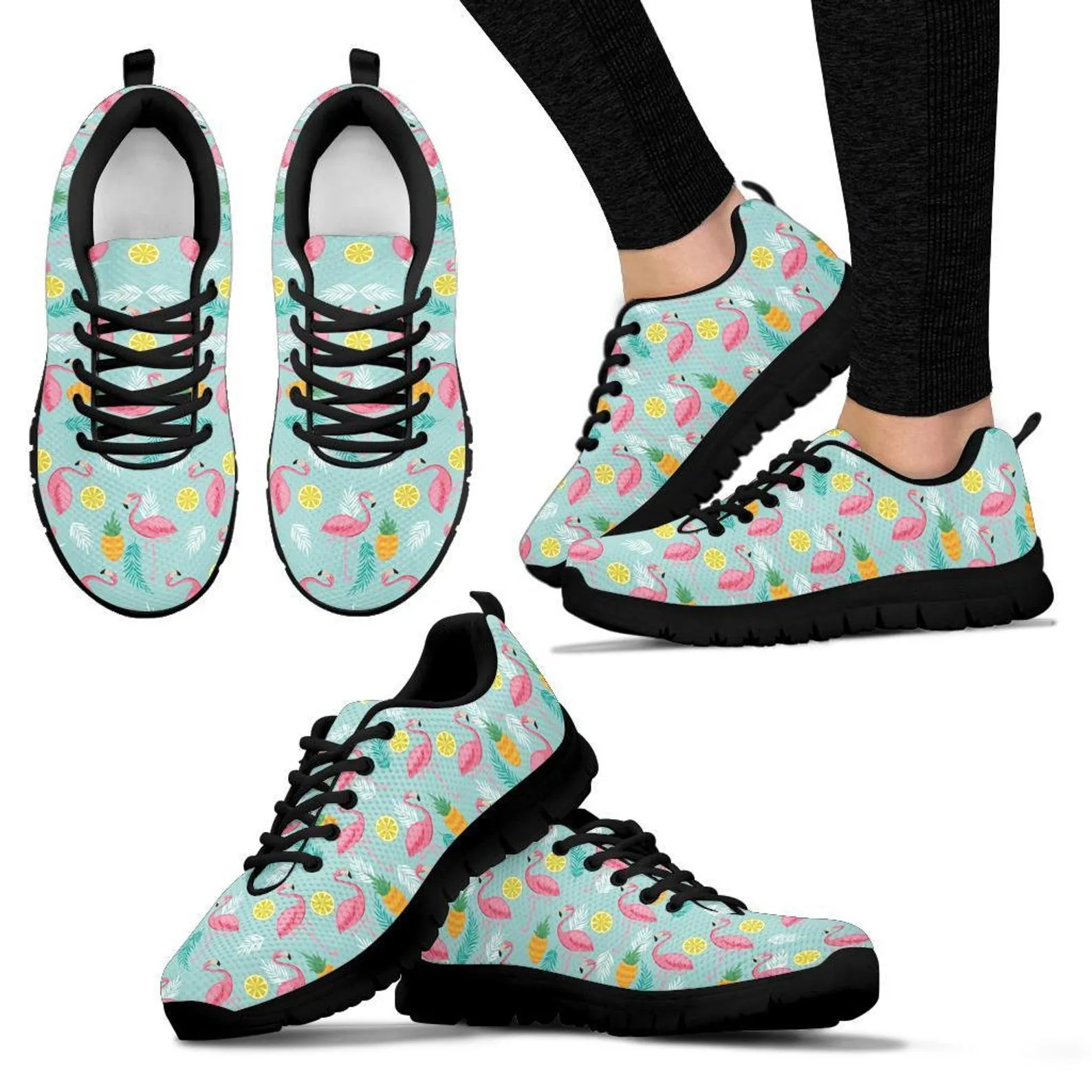 Flamingo Print Shoes Flamingo Sneakers Running Shoes Flamingo Pattern Casual Shoes Flamingo Lover Gifts Clothing for Womens Mens Kids Adults