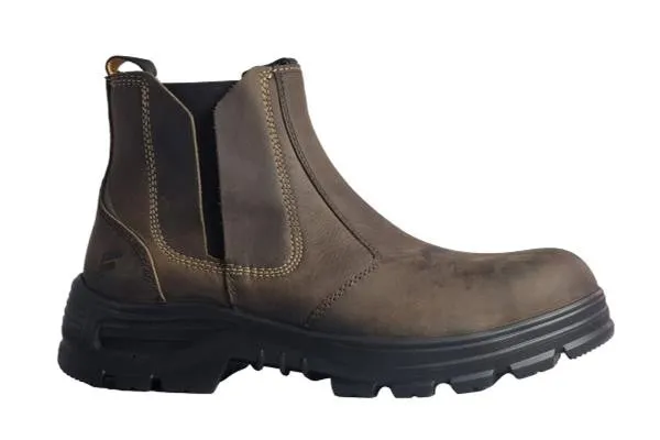 Forsa Indus S3S SR Brown Leather Safety Dealer Boot-BROWN