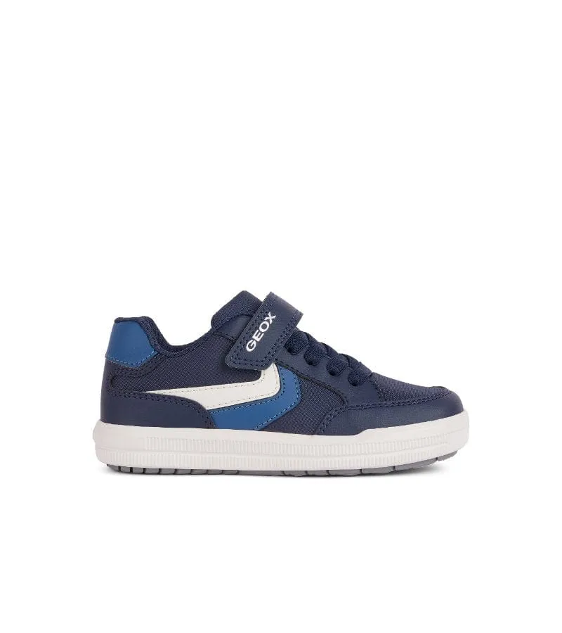 Geox Boys Slip In Navy Low Court Lightweight Trainer Arzach - J454AA