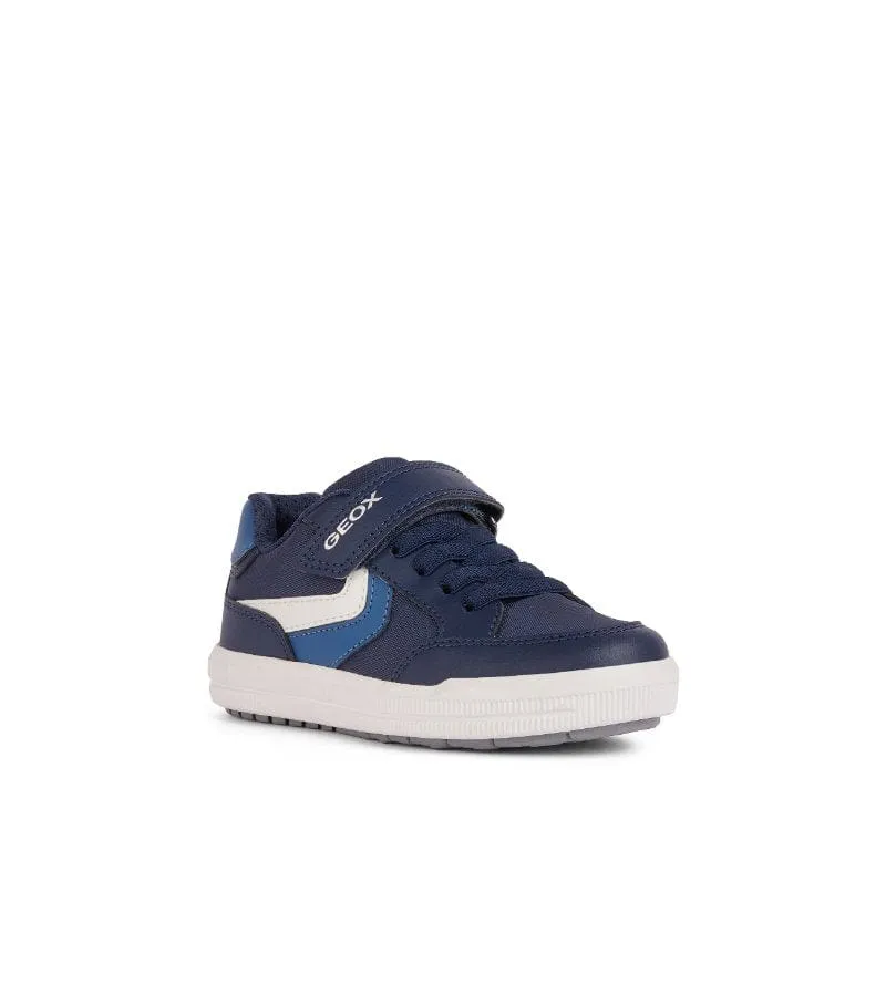 Geox Boys Slip In Navy Low Court Lightweight Trainer Arzach - J454AA