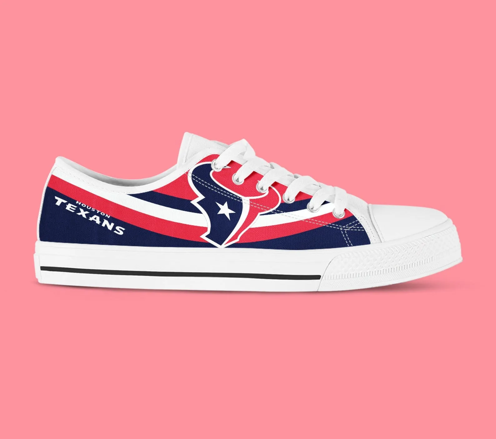 Houston Texans Custom Lowtop, Football Custom Shoes, Sports Lowtop, Canvas Shoes, Canvas Lowtop, Unisex Shoes, Music Shoes, Gift Birthday