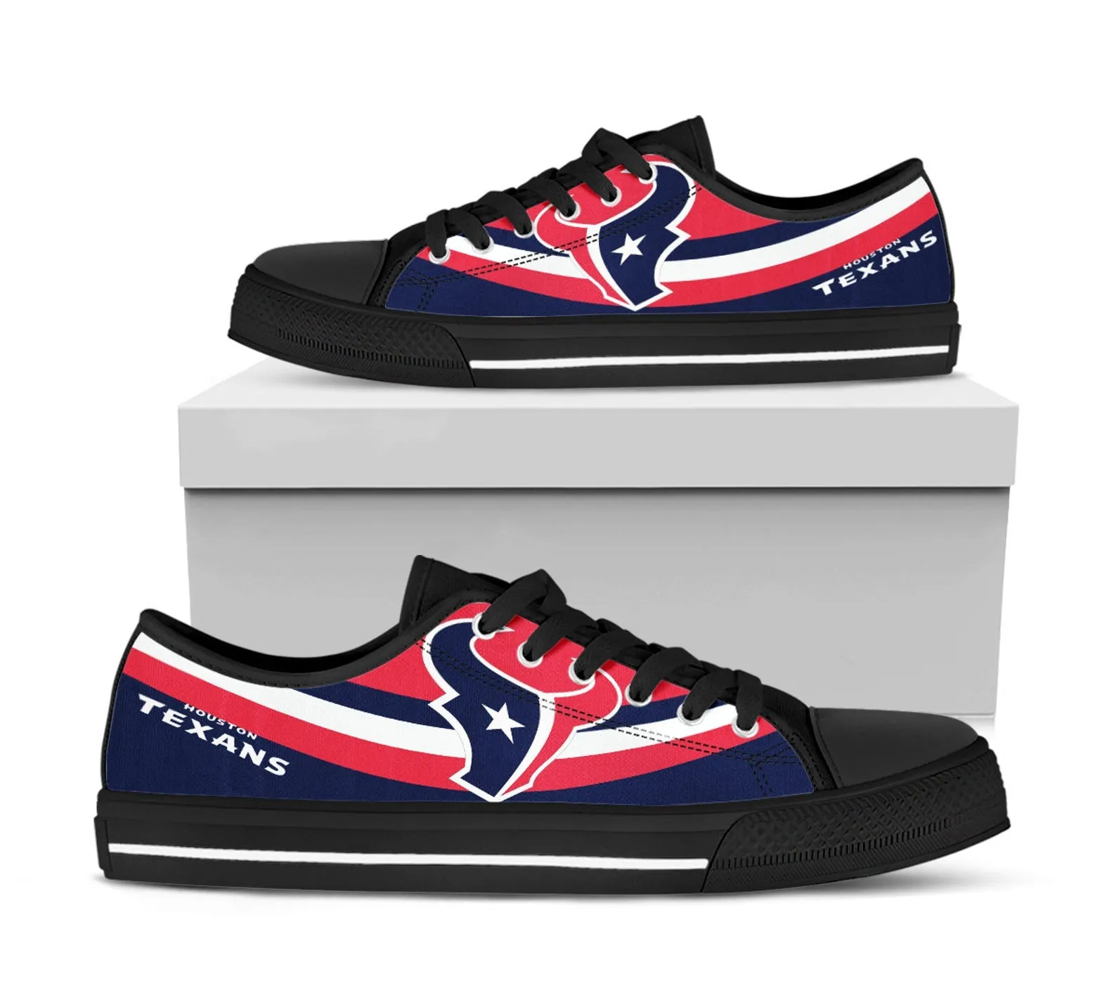 Houston Texans Custom Lowtop, Football Custom Shoes, Sports Lowtop, Canvas Shoes, Canvas Lowtop, Unisex Shoes, Music Shoes, Gift Birthday