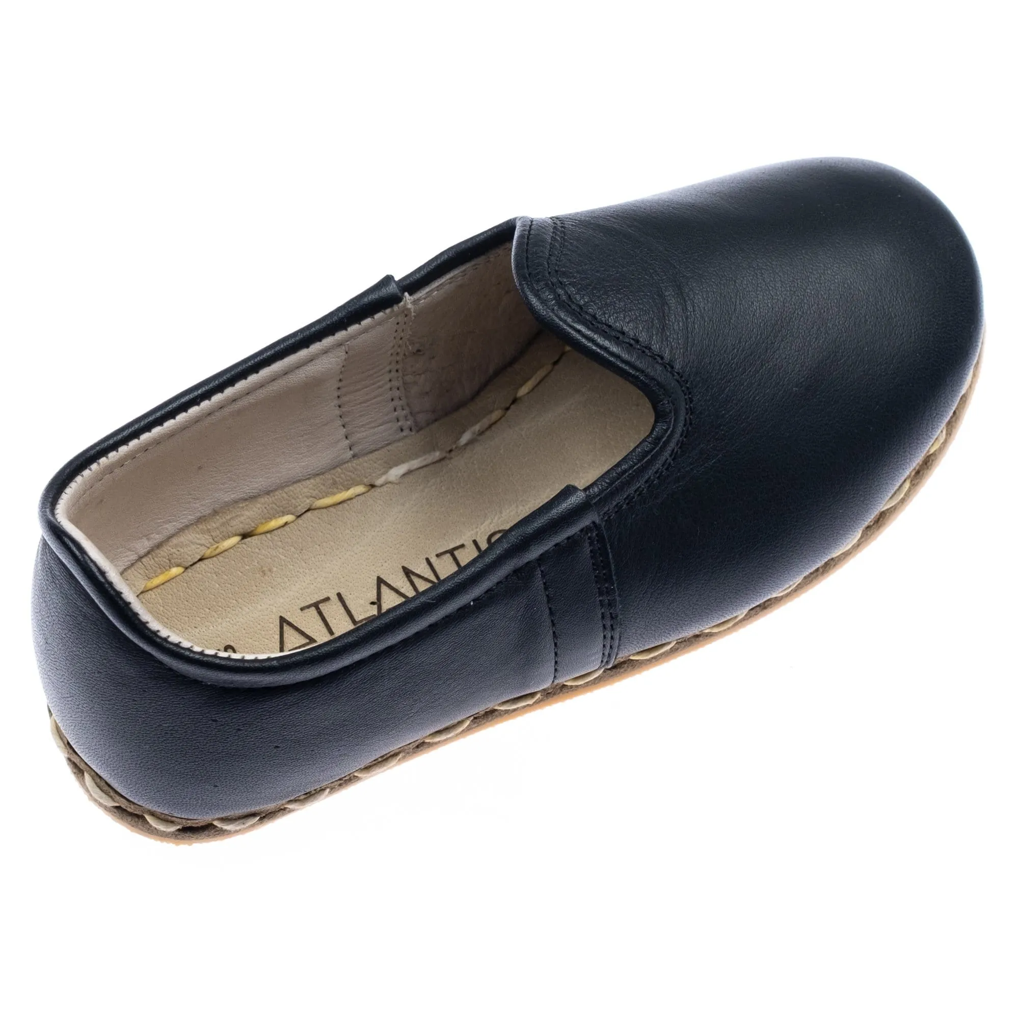 Kids Black Leather Shoes