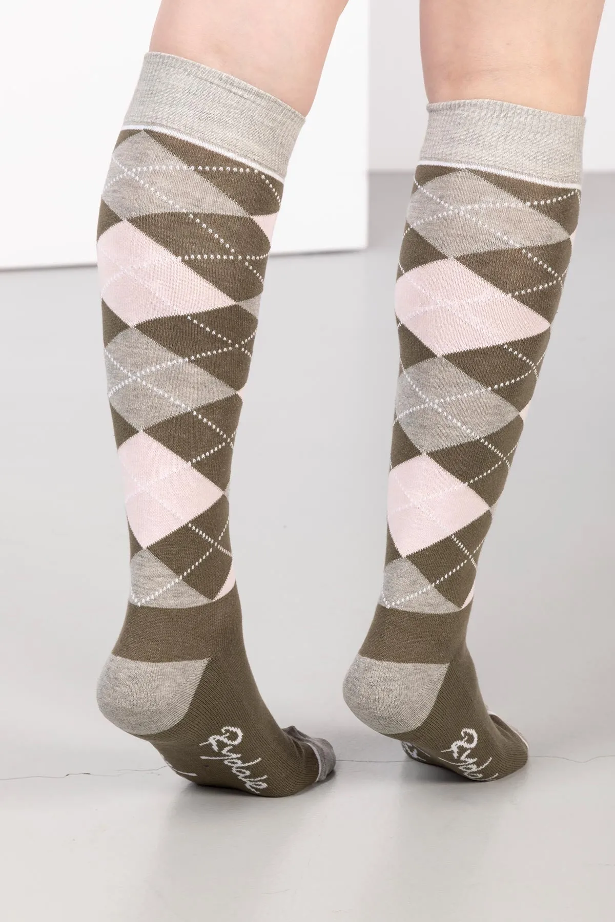 Ladies Knee High Socks -  Argyle II