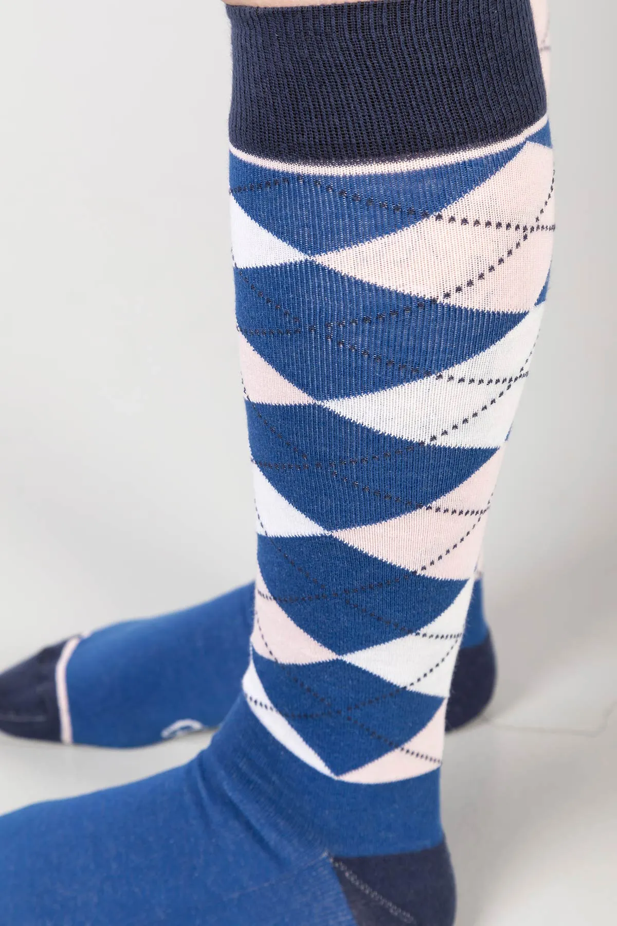 Ladies Knee High Socks -  Argyle II