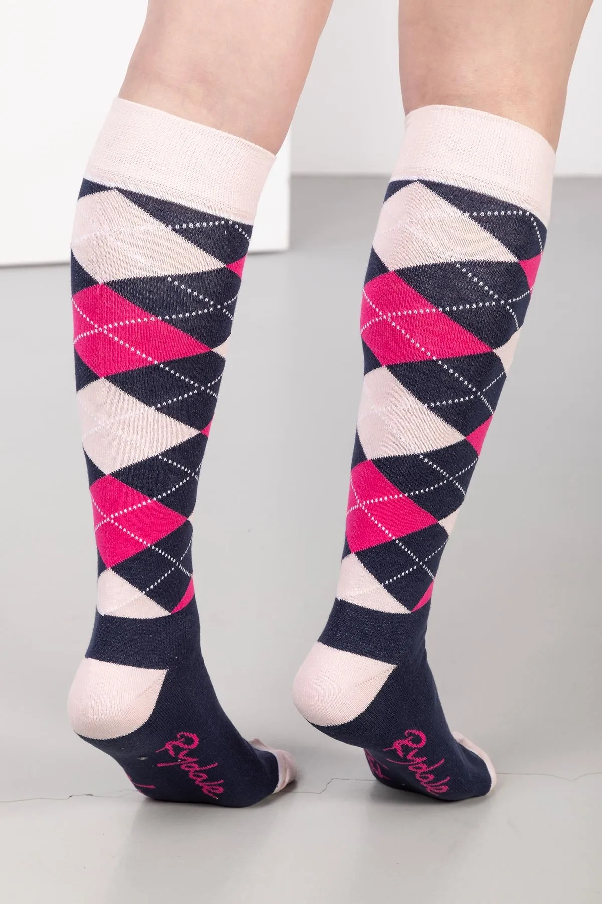 Ladies Knee High Socks -  Argyle II