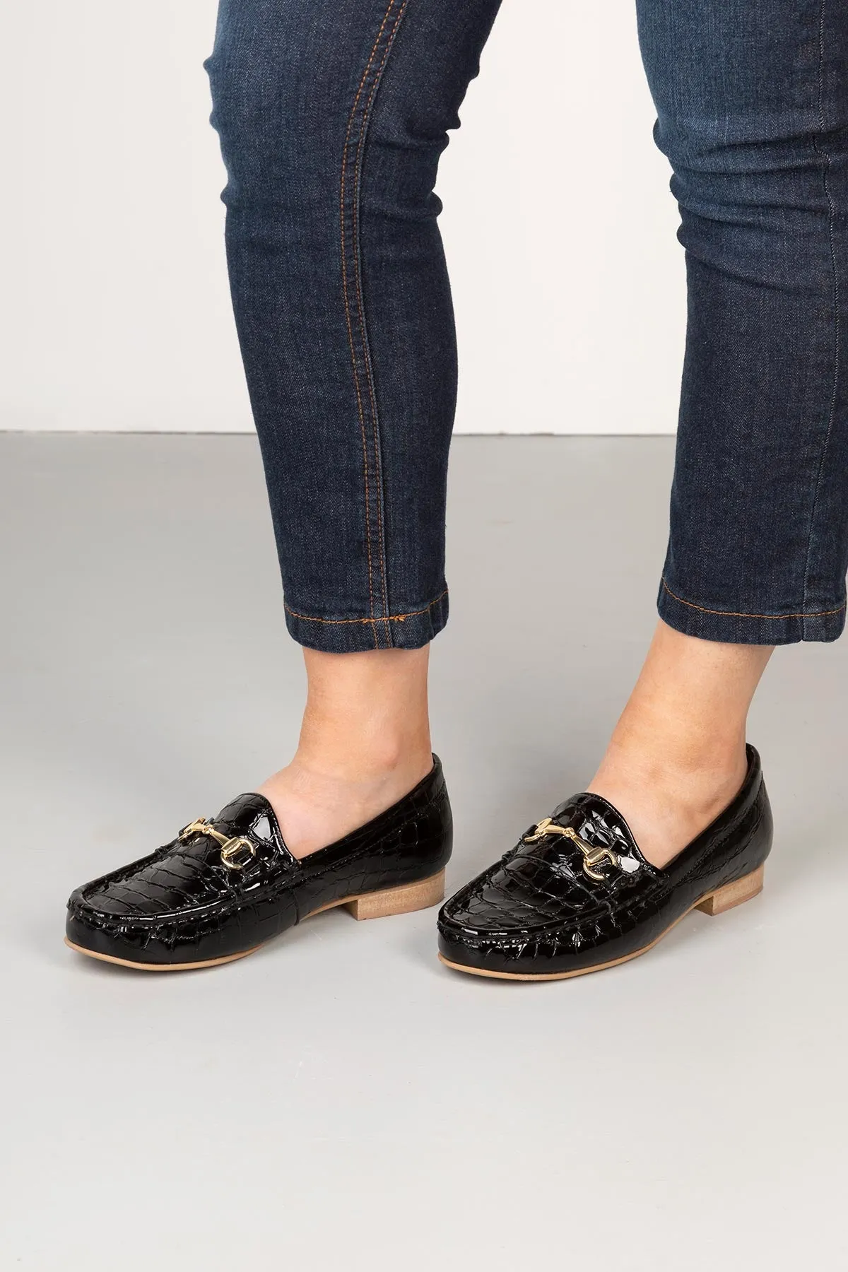 Ladies Snaffle Patent Loafers - Wrelton