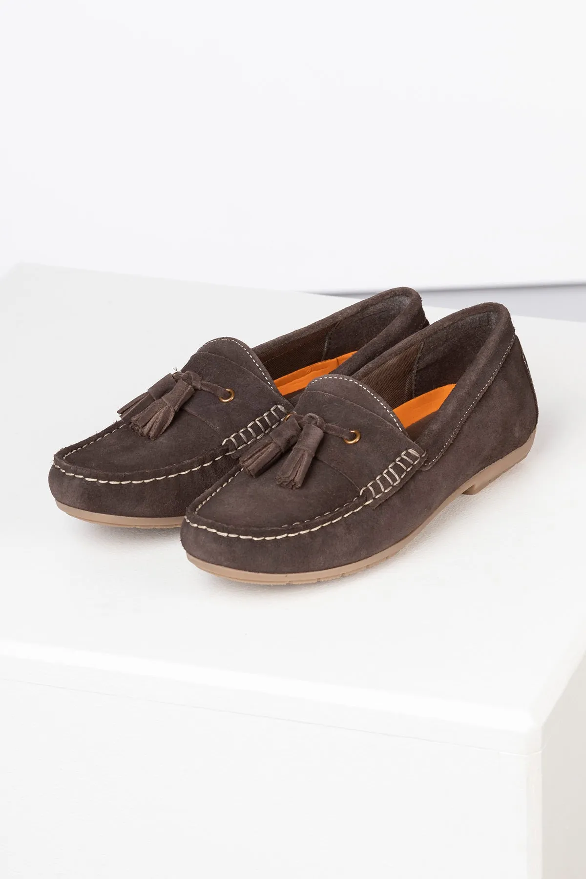 Ladies Suede Tassel Driving Loafers - Wrelton