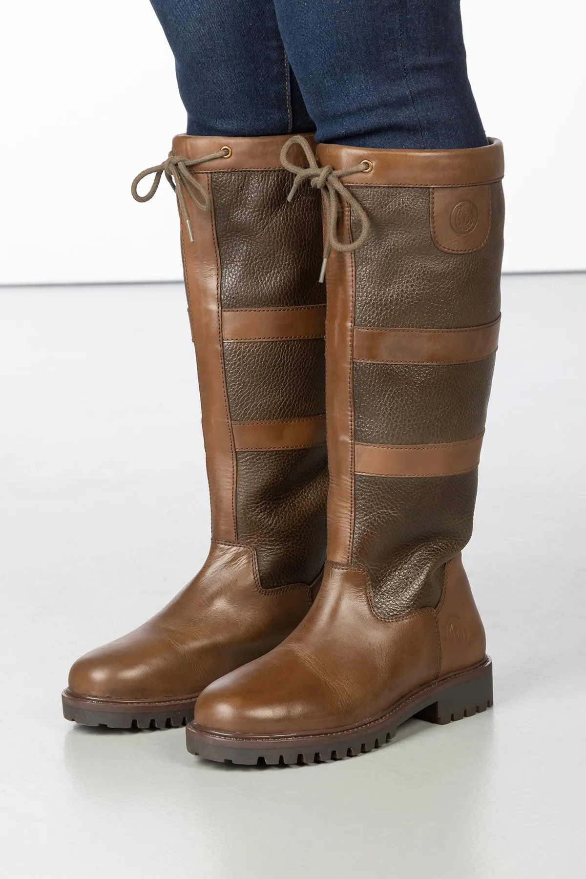 Ladies Tall Leather Boots - Tullymore