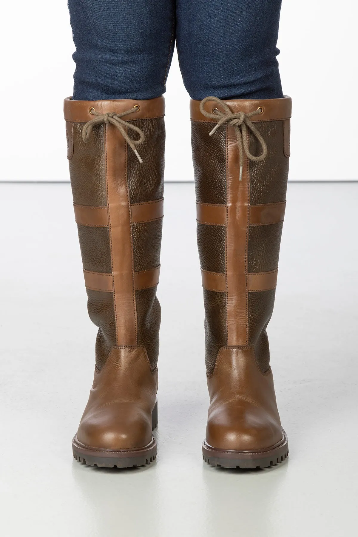 Ladies Tall Leather Boots - Tullymore