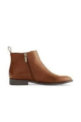 Lands' End Women Leather Chelsea Boot Cognac