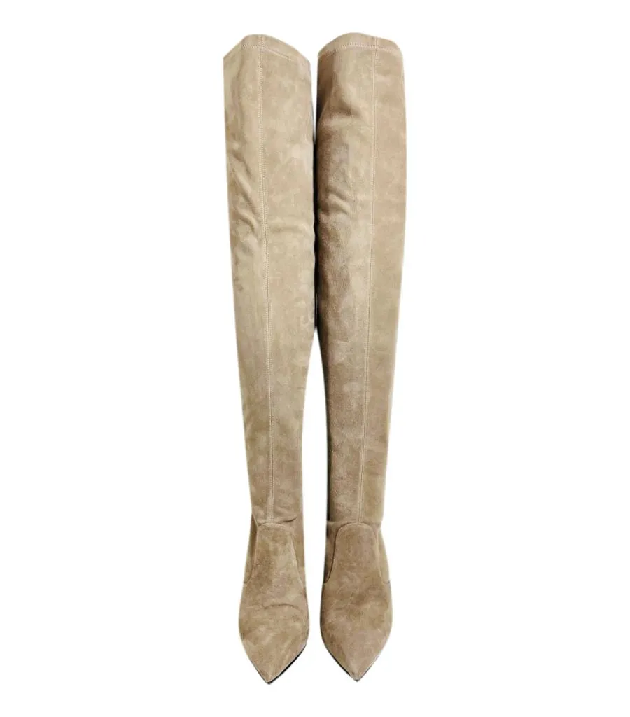 Le Silla Thigh-High Suede Boots. Size 36