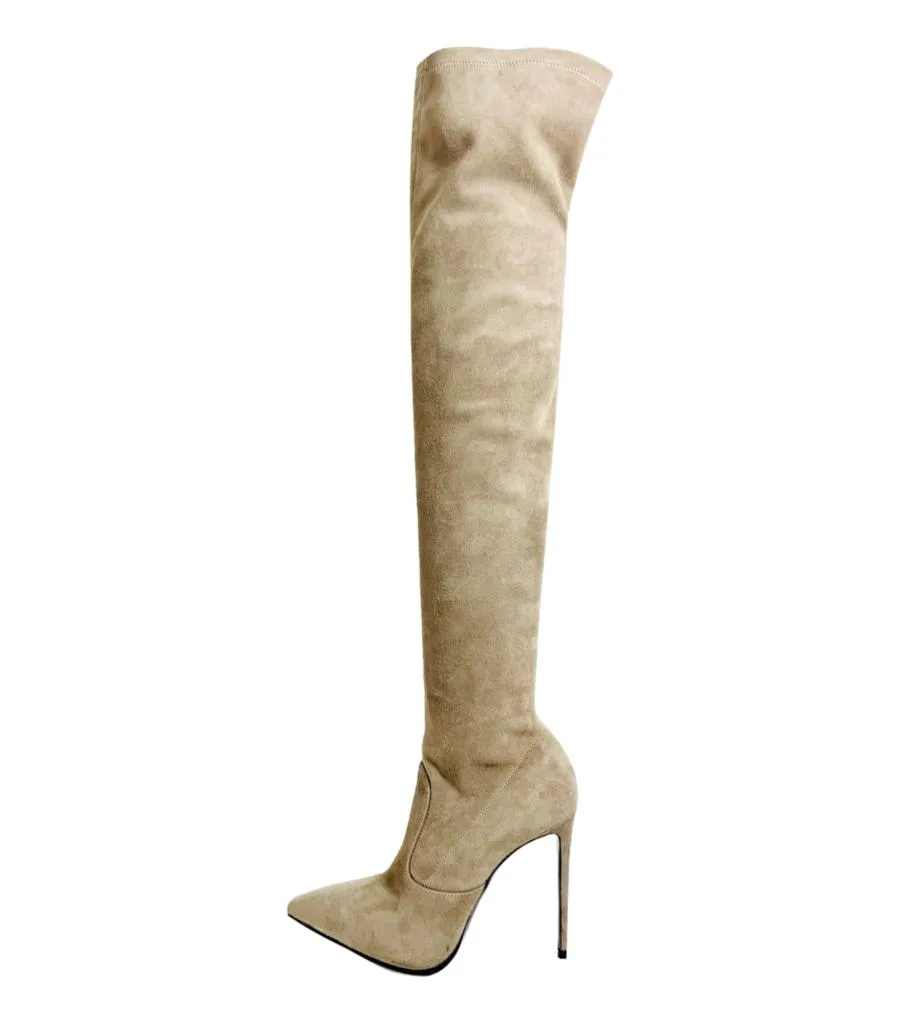 Le Silla Thigh-High Suede Boots. Size 36