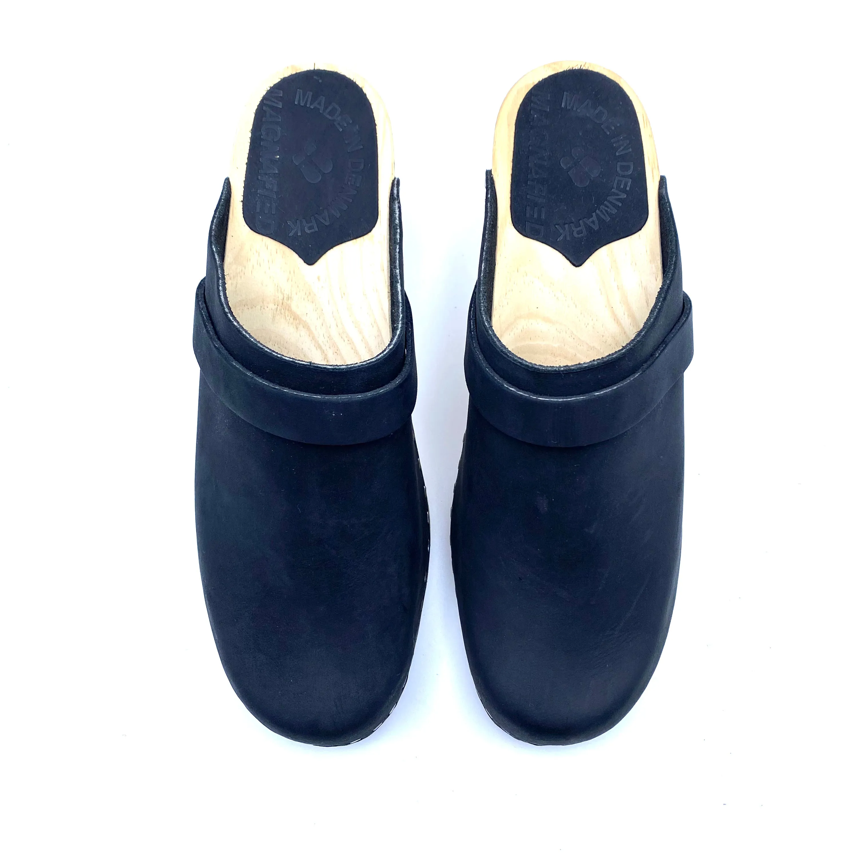 Maj High-heel Clogs | Premium Nubuck Black