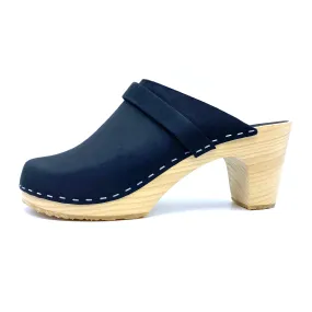 Maj High-heel Clogs | Premium Nubuck Black