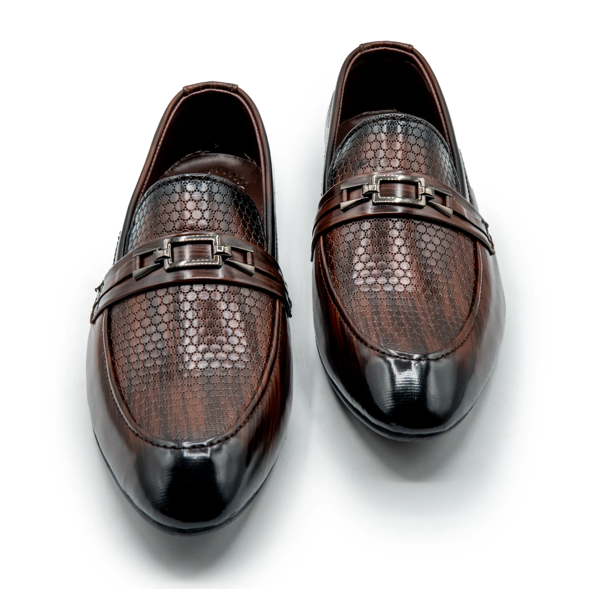 Men Brown Imported PU Leather Shoes