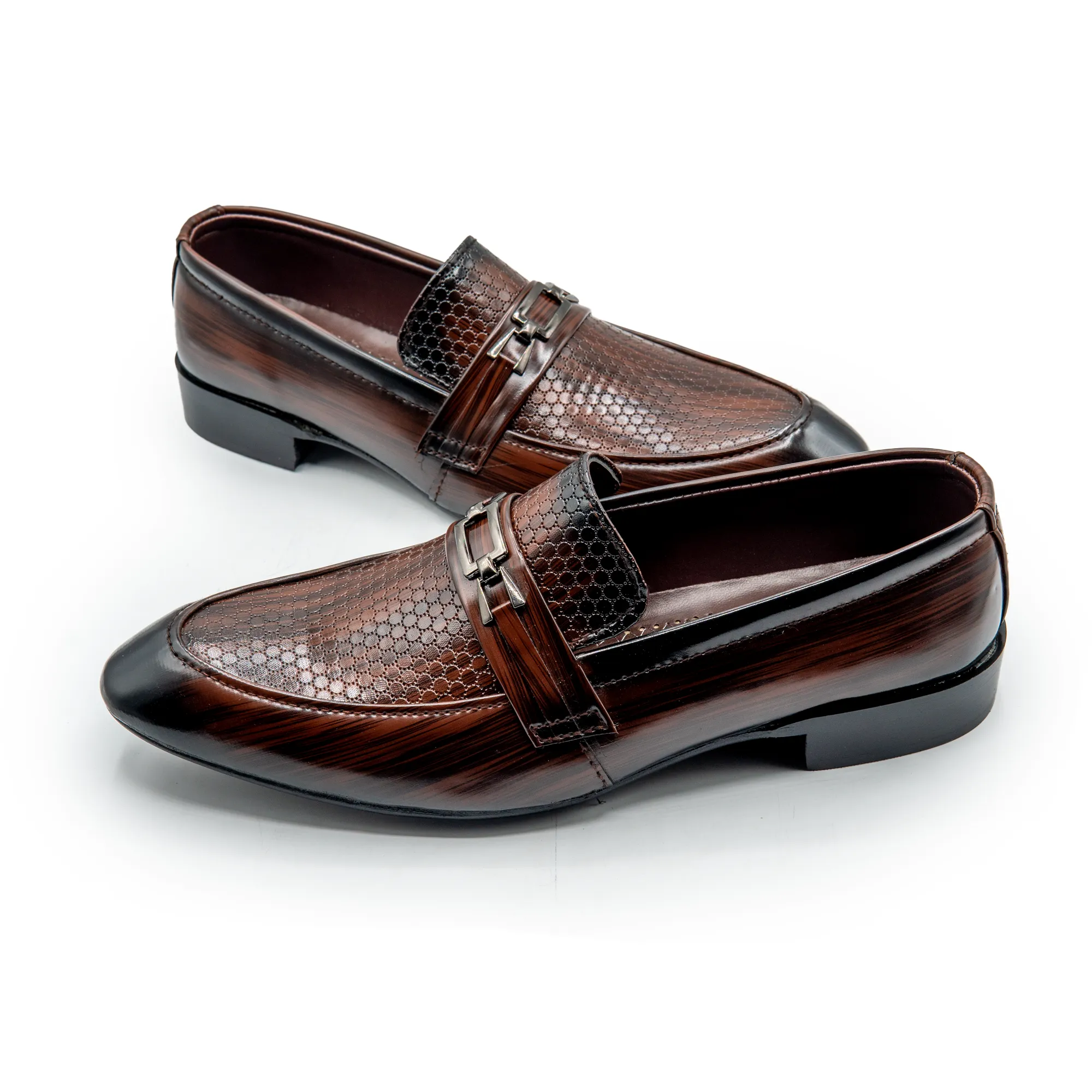 Men Brown Imported PU Leather Shoes