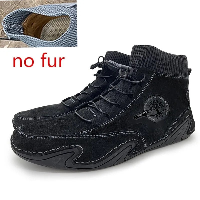 Men's cowhide leather sneakers