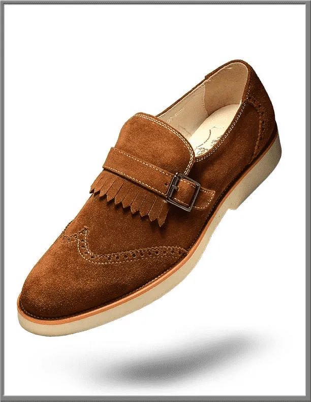 Men's Suede shoes, Brown leather- Fashion-Style-2020