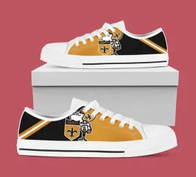 New Orleans Saints Custom Lowtop, Football Custom Shoes, Sport Lowtop, Canvas Shoes, Canvas Lowtop, Unisex Shoes, Gift Birthday