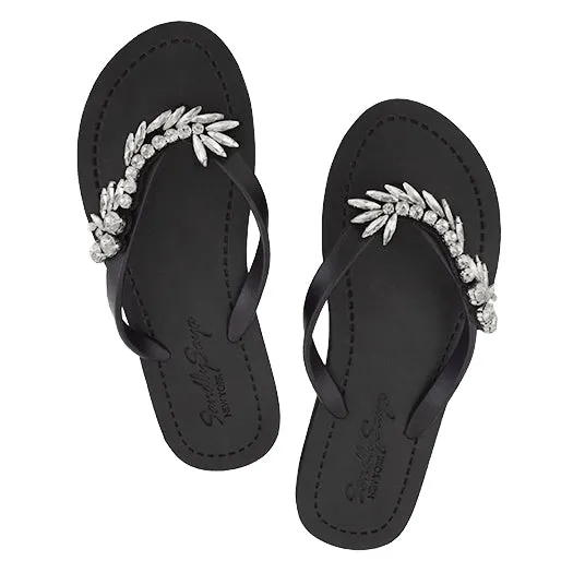 Nomad - Rhinestone Flat Flip Flops Sandal