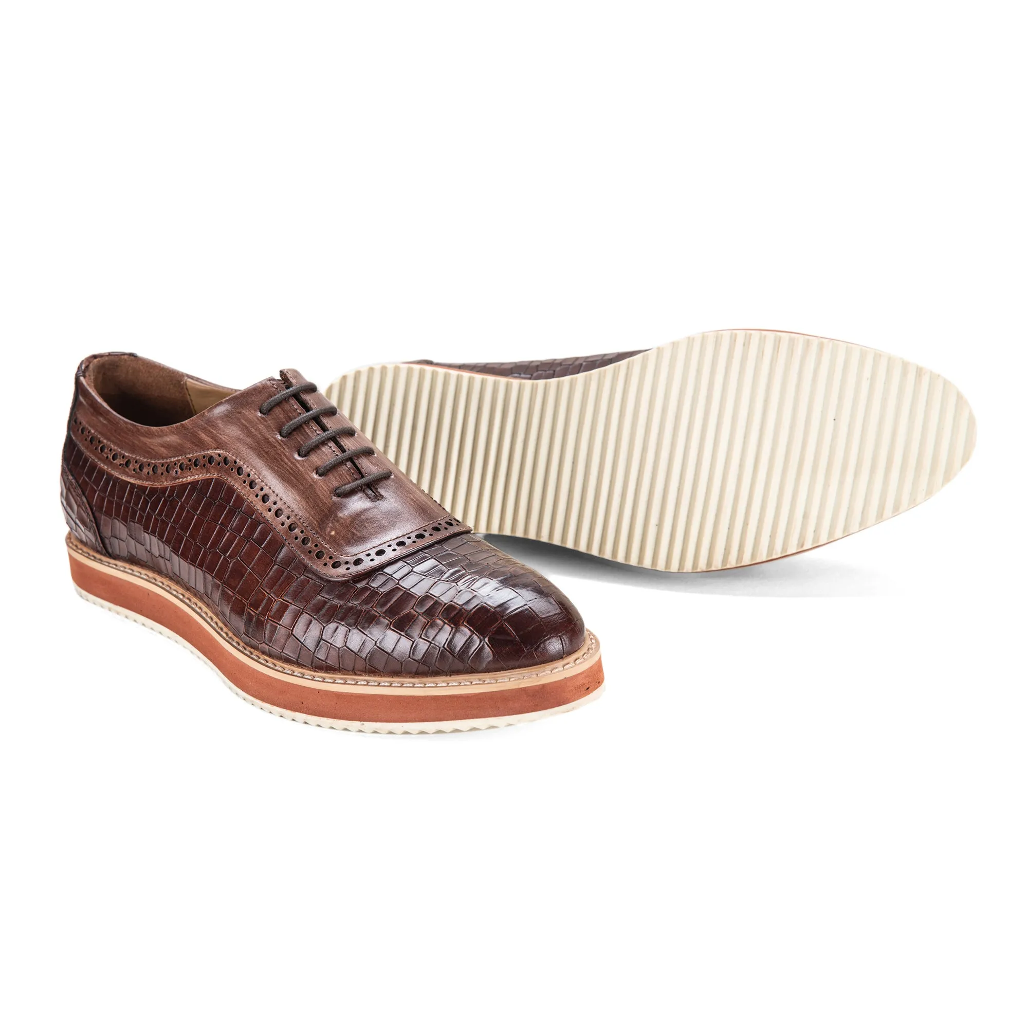 Oxford Sneakers- Croc Brown