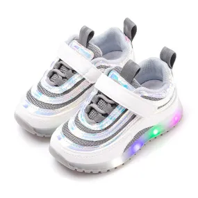 Ozkiz Grey Triple Prism LED Sneakers (Size 140-180)