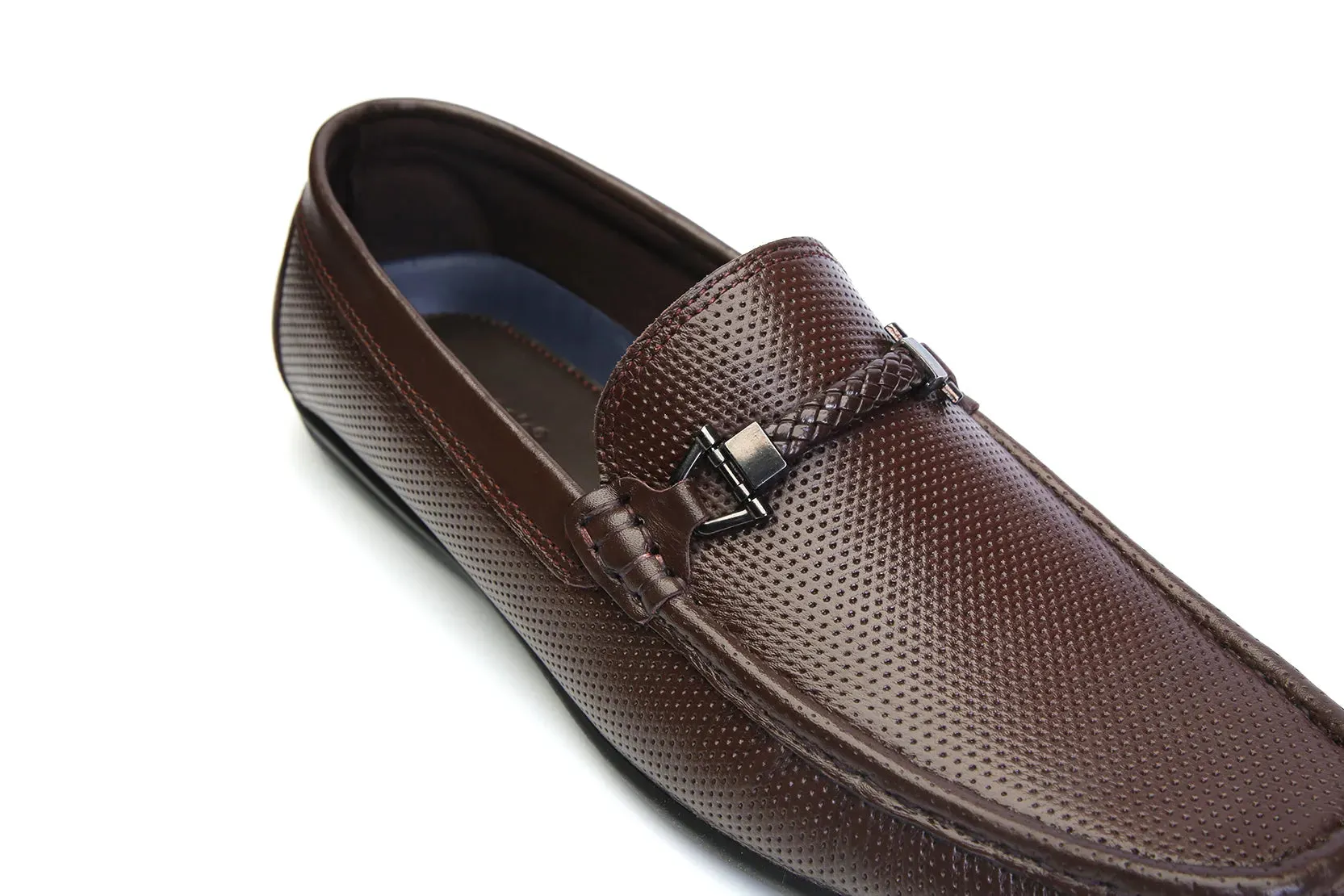 Certainly! To optimize the title of the product Shoe Moc US-UM-2351, it helps to include descriptive modifiers that highlight the key features, material, style, or intended use. Here’s a suggestion:

Mens Classic Leather Moccasin Loafers - US-UM-2351, Comfortable Slip-On Casual Dress Shoes

This title includes:
- The intended audience (Mens)
- Describes the style (Classic Leather Moccasin Loafers)
- Identifies the specific product model number (US-UM-2351)
- Highlights key features (Comfortable Slip-On)
- Mentions potential use (Casual Dress Shoes)