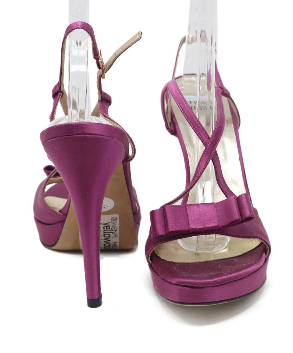 Stuart Weitzman Purple Satin Sandals sz 9