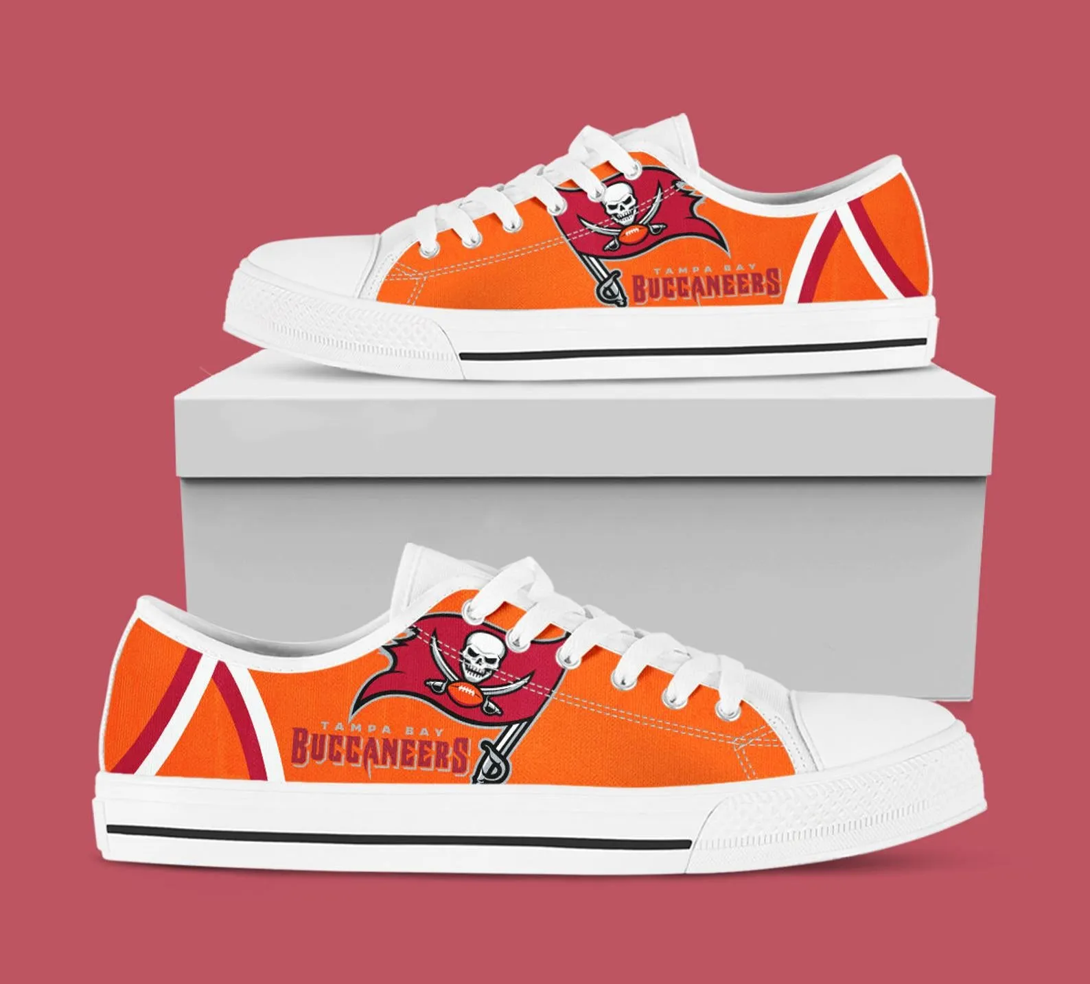 Tampa Bay Buccaneers Custom Lowtop, Football Custom Shoes, Sport Lowtop, Canvas Shoes, Canvas Lowtop, Unisex Shoes, Gift Birthday