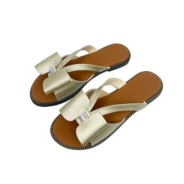 Women's Butterfly Bow Thong Flat Sandals 17344525C