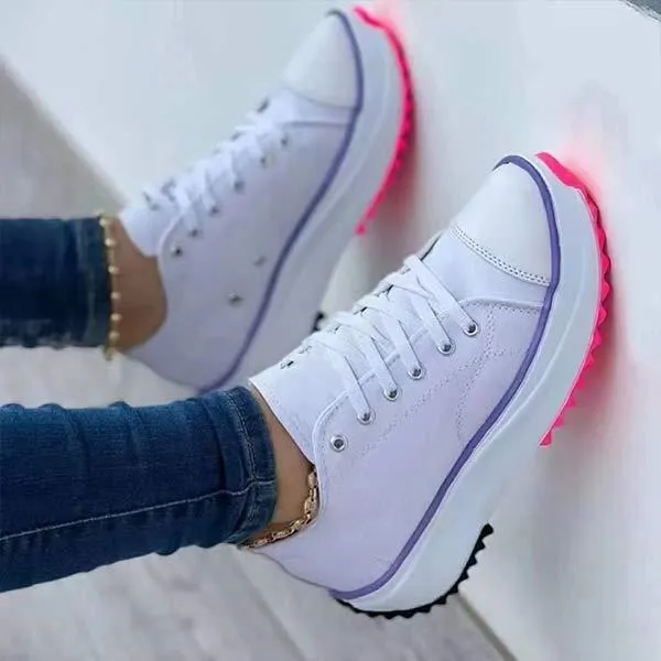 Women's Casual Lace-Up Canvas Shoes 13127332C